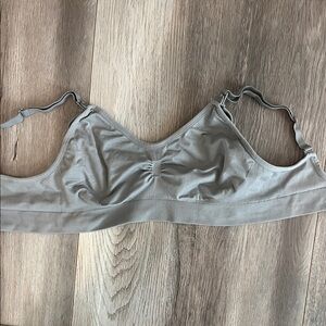 Gray Seamless Nursing Bra
